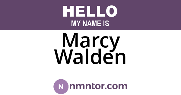 Marcy Walden