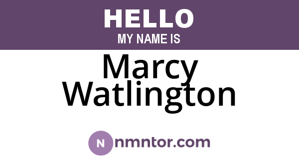 Marcy Watlington