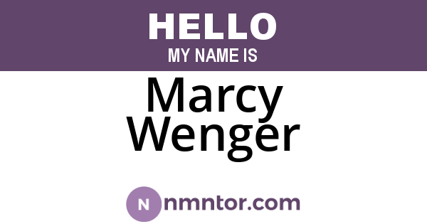 Marcy Wenger