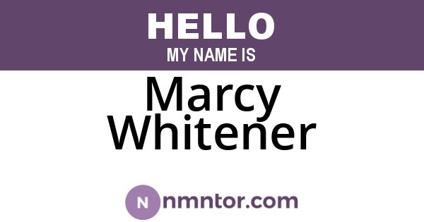 Marcy Whitener