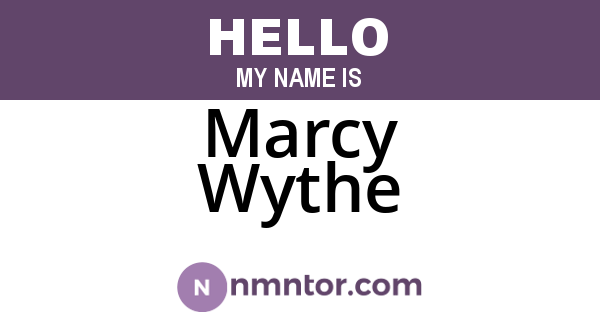 Marcy Wythe
