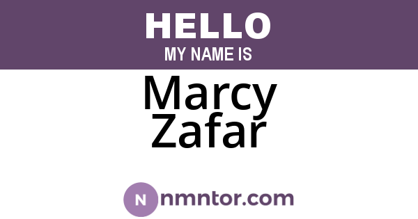 Marcy Zafar