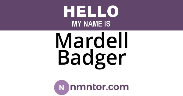 Mardell Badger