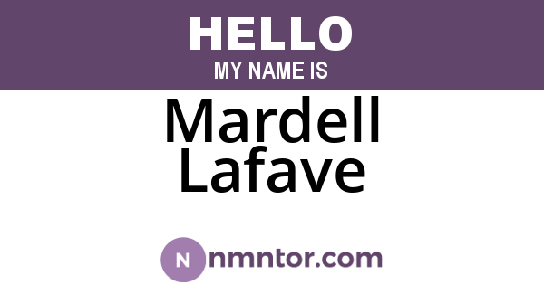Mardell Lafave