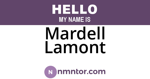 Mardell Lamont