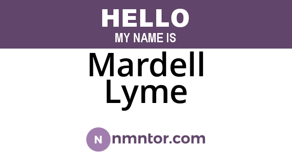 Mardell Lyme