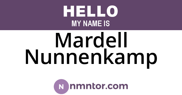 Mardell Nunnenkamp