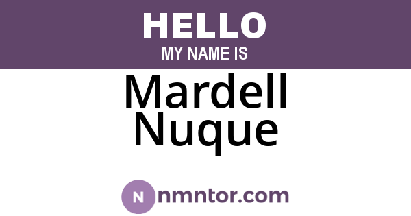 Mardell Nuque