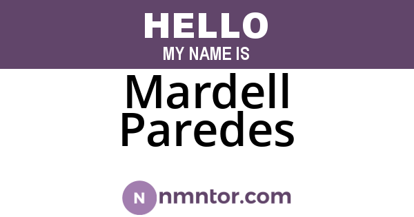 Mardell Paredes