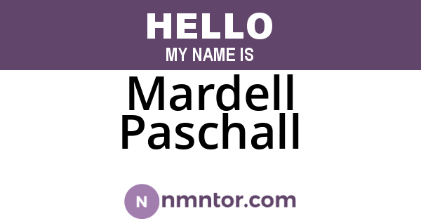 Mardell Paschall