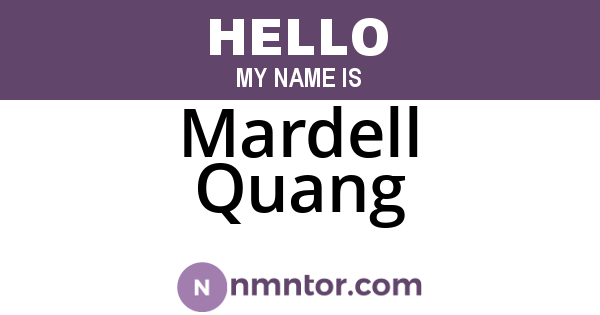 Mardell Quang