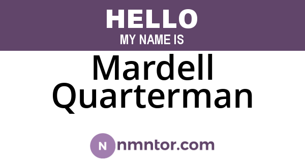 Mardell Quarterman