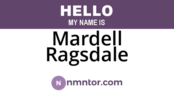 Mardell Ragsdale