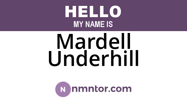 Mardell Underhill