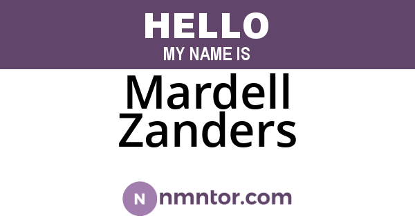 Mardell Zanders