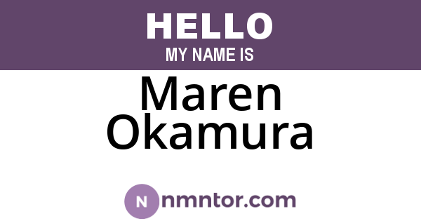 Maren Okamura