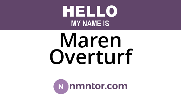 Maren Overturf