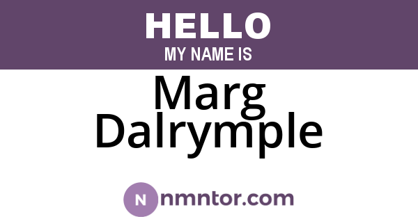Marg Dalrymple