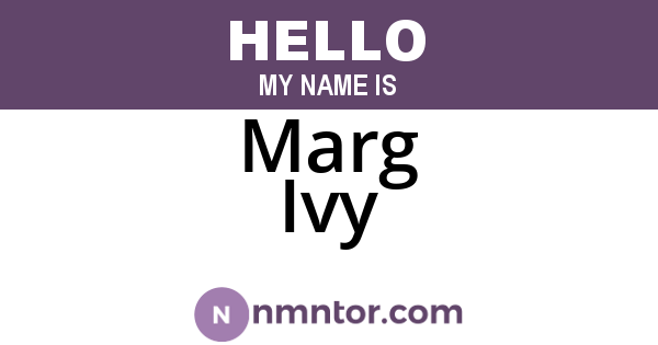 Marg Ivy