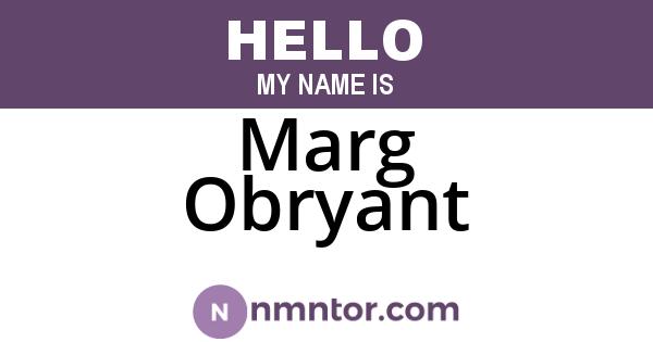 Marg Obryant