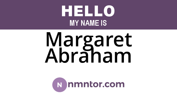 Margaret Abraham