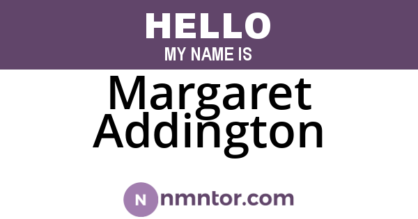 Margaret Addington