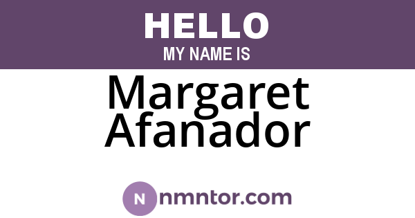 Margaret Afanador