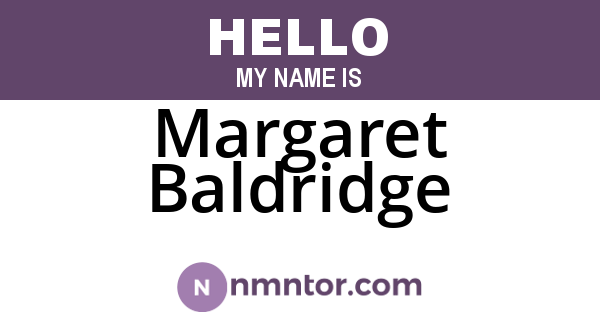 Margaret Baldridge