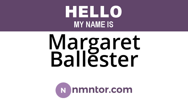 Margaret Ballester