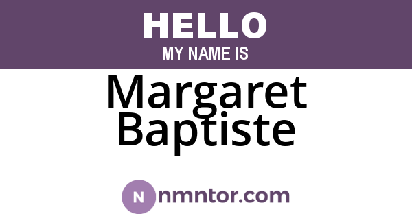 Margaret Baptiste