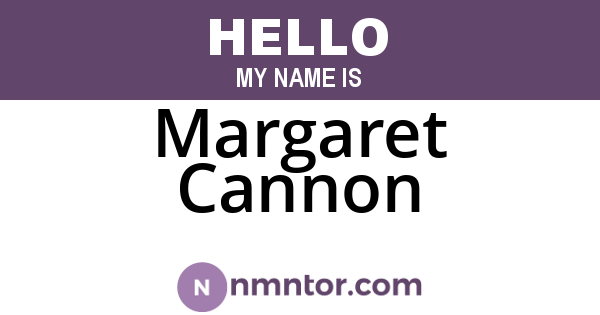 Margaret Cannon