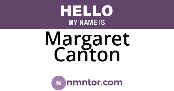 Margaret Canton