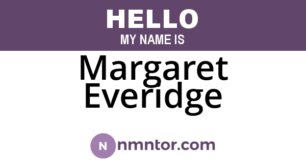 Margaret Everidge