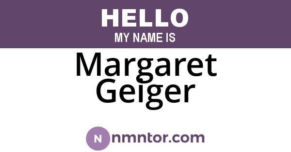 Margaret Geiger