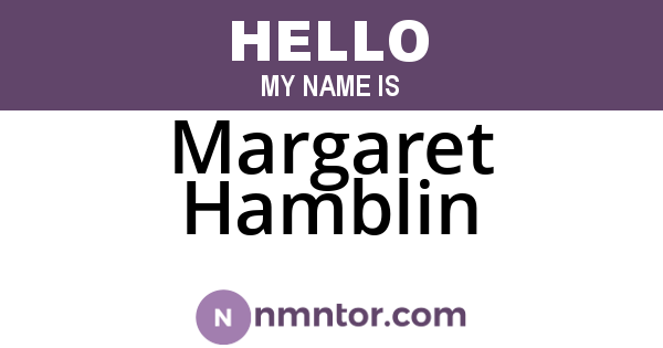 Margaret Hamblin