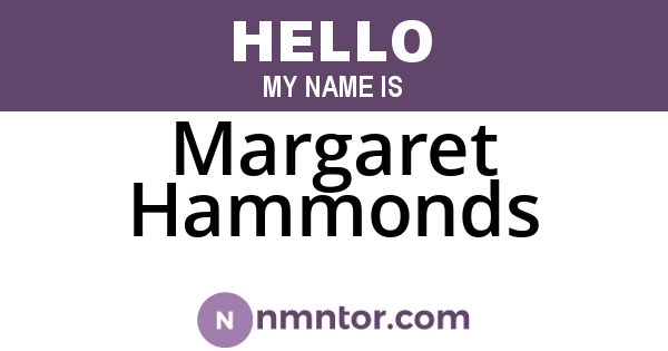 Margaret Hammonds