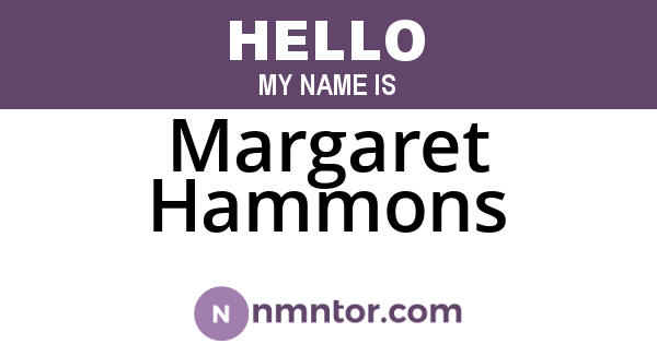 Margaret Hammons