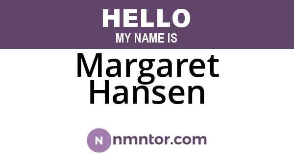 Margaret Hansen