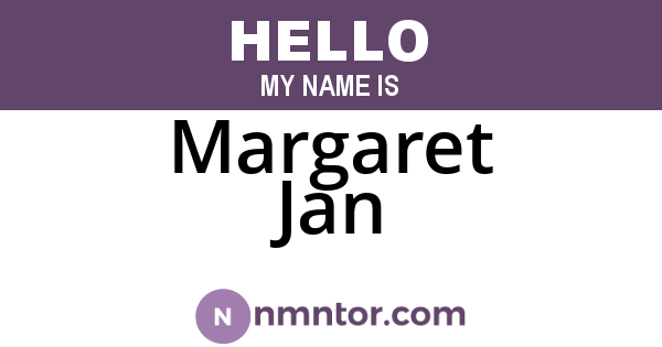 Margaret Jan
