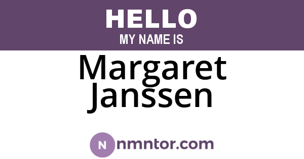 Margaret Janssen