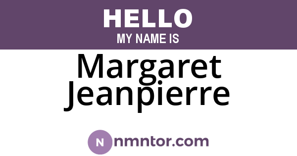 Margaret Jeanpierre