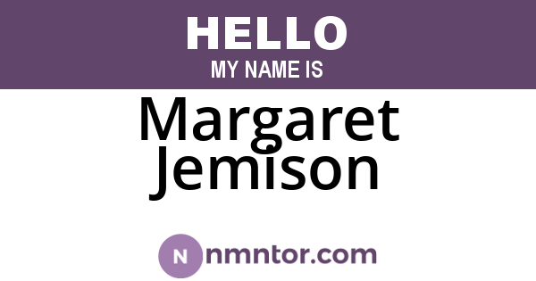 Margaret Jemison