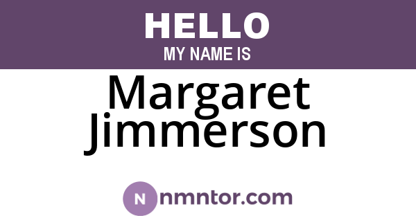 Margaret Jimmerson