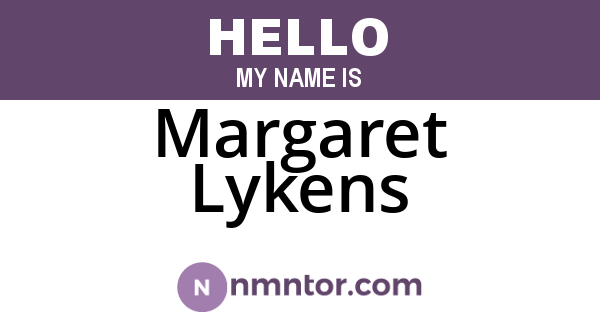 Margaret Lykens