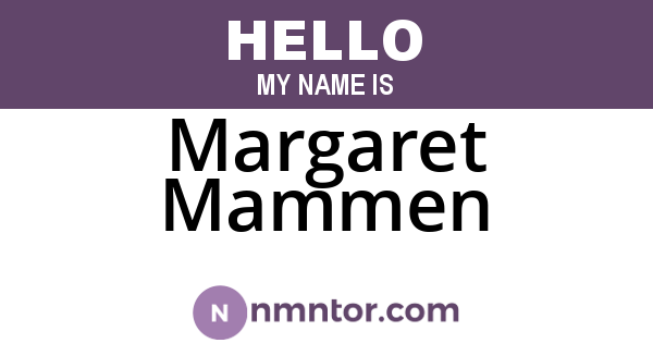 Margaret Mammen
