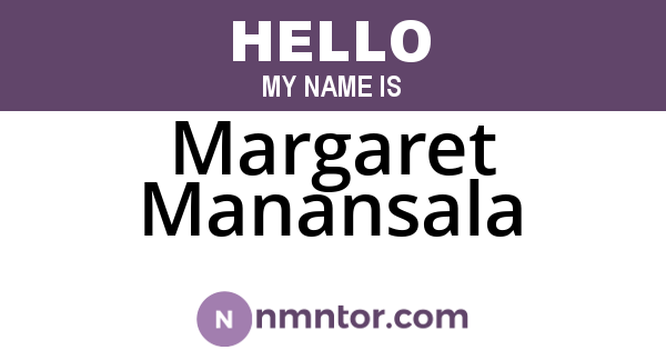 Margaret Manansala