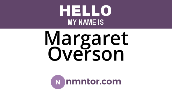 Margaret Overson