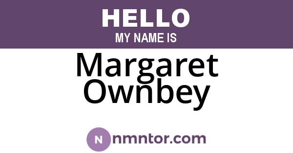 Margaret Ownbey