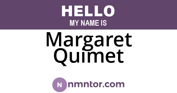 Margaret Quimet