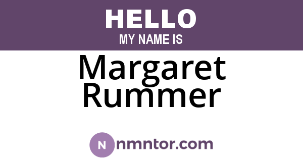 Margaret Rummer